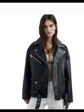 Zara Faux Leather Moto Jacket - Women
